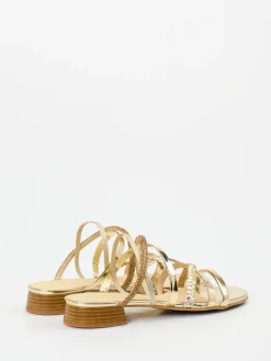 – Riemchensandale aus Metallicleder*Andrea Puccini New