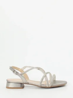 Damen Andrea Puccini – Riemchensandale aus Metallic