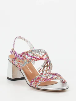 – Sandalette aus Metallicleder color*Andrea Puccini Sale