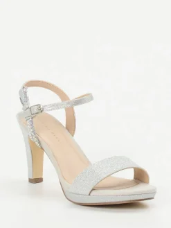 Damen Andrea Puccini – Sandaletten aus Metallicleder