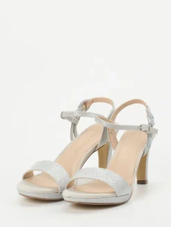 Damen Andrea Puccini – Sandaletten aus Metallicleder