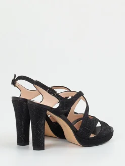 Damen Andrea Puccini – Sandalette aus Metallic mit Glitzerlook