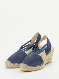 Damen Andrea Puccini – Sandaletten aus Veloursleder Dunkel