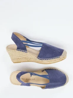 Damen Andrea Puccini – Sandaletten aus Veloursleder Dunkel