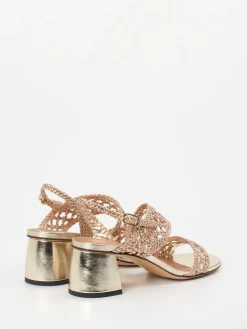 – Sandalette aus Metallicleder Roségold*Andrea Puccini Discount