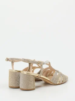 – Sandaletten aus Metallicleder farben*Andrea Puccini Clearance