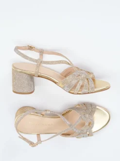 – Sandaletten aus Metallicleder farben*Andrea Puccini Clearance