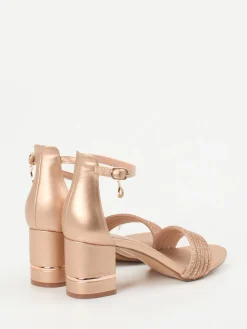 – Sandaletten aus Metallicleder Roségold*Andrea Puccini Discount