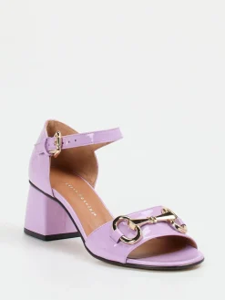 Damen Andrea Puccini – Sandaletten aus Lackleder Flieder