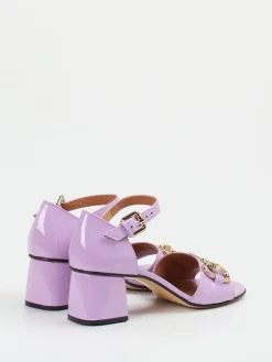 Damen Andrea Puccini – Sandaletten aus Lackleder Flieder