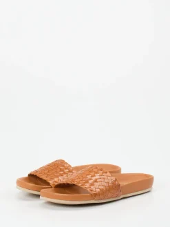 – Slides aus Flechtleder cognac*Andrea Puccini Clearance