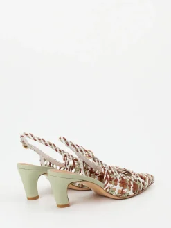 – Slingback-Pumps aus Flechtleder salbeigrün*Andrea Puccini Hot