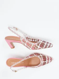 – Slingback-Pumps aus Flechtleder rosé*Andrea Puccini Hot