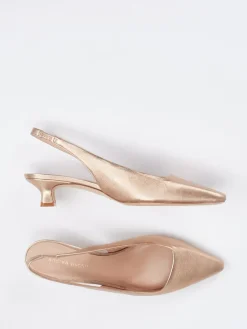 – Slingback-Pumps aus Metallicleder Rosé*Andrea Puccini Clearance