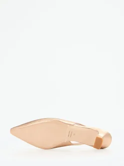 – Slingback-Pumps aus Metallicleder Rosé*Andrea Puccini Clearance