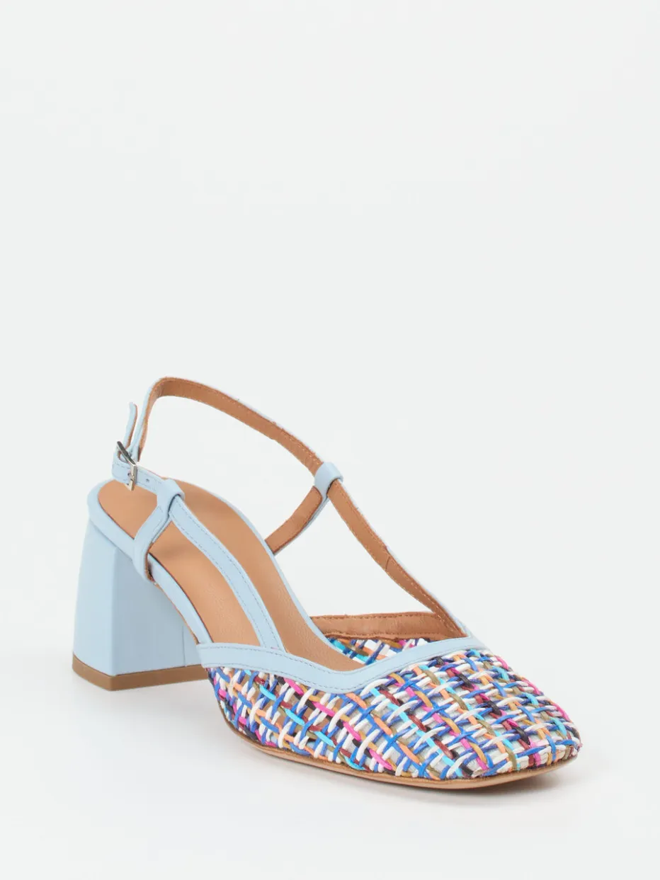Damen Andrea Puccini – Slingback-Pumps aus Flechtleder color