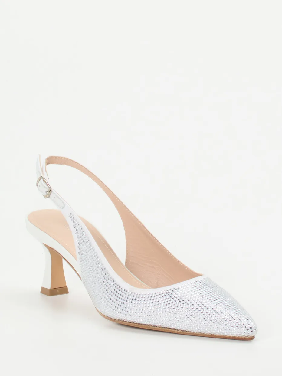 Damen Andrea Puccini – Slingback-Pumps aus Metallicleder