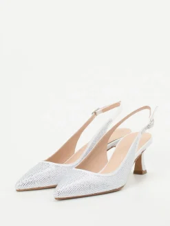 Damen Andrea Puccini – Slingback-Pumps aus Metallicleder