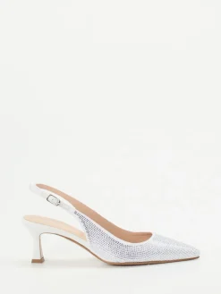 Damen Andrea Puccini – Slingback-Pumps aus Metallicleder