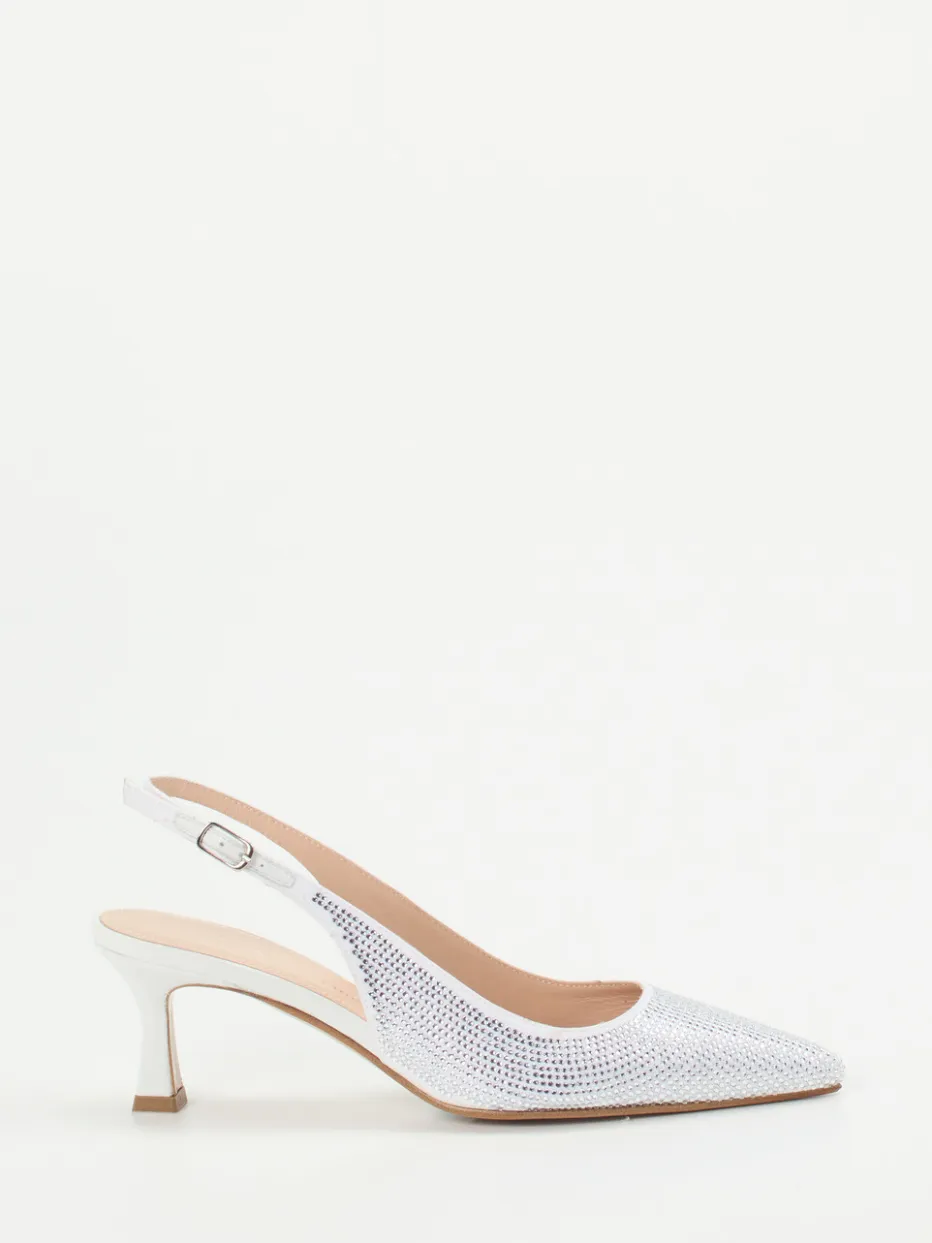 Damen Andrea Puccini – Slingback-Pumps aus Metallicleder