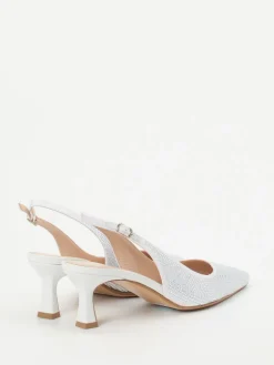 Damen Andrea Puccini – Slingback-Pumps aus Metallicleder