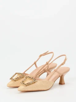 – Slingpumps aus Flechtleder*Andrea Puccini Sale