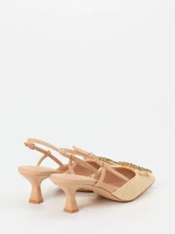 – Slingpumps aus Flechtleder*Andrea Puccini Sale