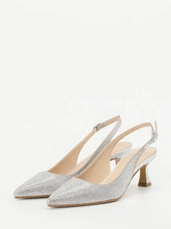 – Slingpumps aus Metallicleder*Andrea Puccini Sale