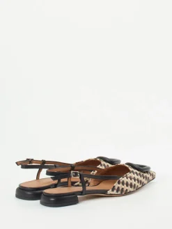 Damen Andrea Puccini – Slingpumps aus Synthetik in Flechtoptik