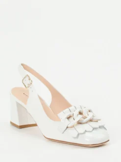 – Slingpumps aus Lackleder Elfenbein*Andrea Puccini Clearance