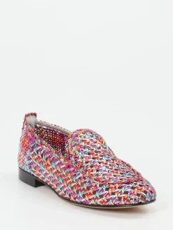 Damen Andrea Puccini – Slipper aus Flechtleder color