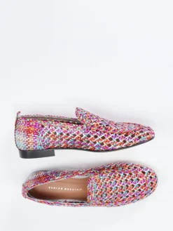 Damen Andrea Puccini – Slipper aus Flechtleder color