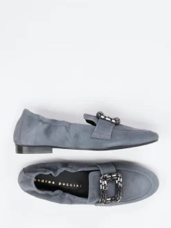 – Slipper aus Veloursleder anthrazit*Andrea Puccini Online