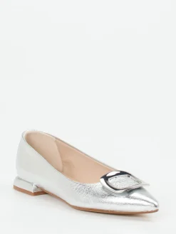Damen Andrea Puccini – Spitzballerinas aus Metallicleder