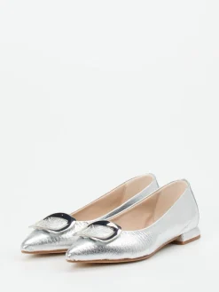 Damen Andrea Puccini – Spitzballerinas aus Metallicleder