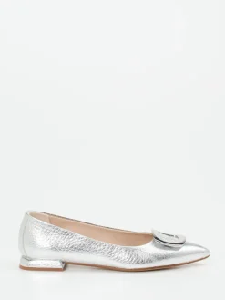 Damen Andrea Puccini – Spitzballerinas aus Metallicleder