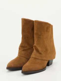 – Stiefeletten aus Veloursleder Cognac*Andrea Puccini Hot