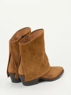 – Stiefeletten aus Veloursleder Cognac*Andrea Puccini Hot