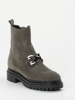 Damen Andrea Puccini – Stiefelette aus Veloursleder stein