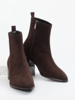 – Stiefeletten aus Veloursleder Dunkel*Andrea Puccini Clearance