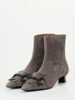 – Stiefelette aus Veloursleder taupegrau*Andrea Puccini Clearance