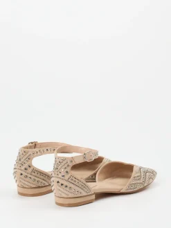 Damen Andrea Puccini – Zehensandalen aus Textil mit Strass