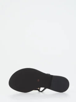 Damen Andrea Puccini – Zehentrenner aus Leder mit Gold-Applikation