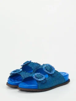 Damen Andrea Puccini – Zweiriemer-Pantolette aus Textil