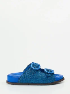 Damen Andrea Puccini – Zweiriemer-Pantolette aus Textil