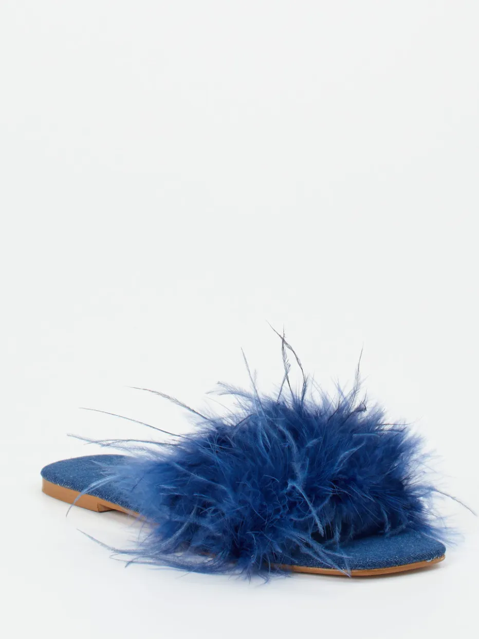 – Damen-Slides aus Fell in Tinten*Andrea Sabatini Discount