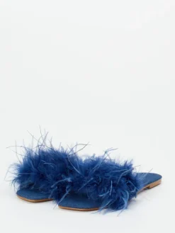 – Damen-Slides aus Fell in Tinten*Andrea Sabatini Discount