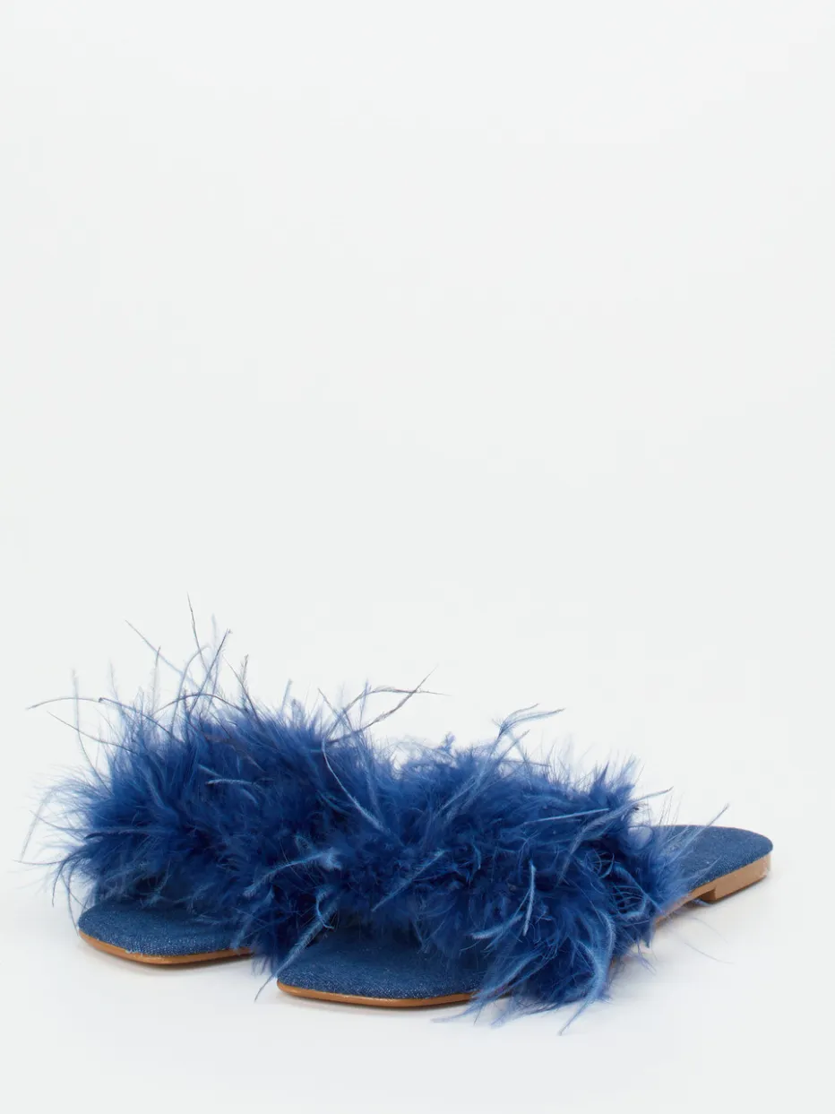 – Damen-Slides aus Fell in Tinten*Andrea Sabatini Discount