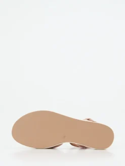 Damen Andrea Sabatini – Keilsandalette aus Kalbleder rosé