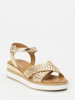 – Keilsandalette aus Flechtleder farben*Andrea Sabatini New